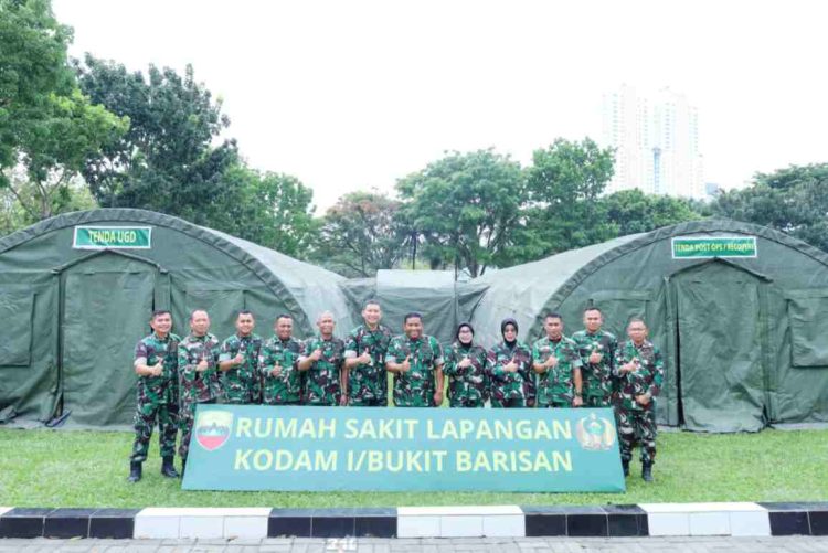 Pangdam I/BB Tinjau Simulasi Gelar Rumah Sakit Lapangan di Makodam I/BB