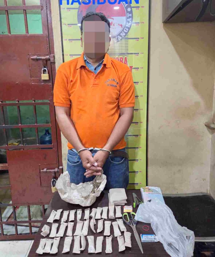 Satres Narkoba Polres Langkat Ringkus Warga Stabat, Amankan 33 Bungkus Ganja