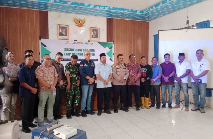SKK Migas dan EMP Gebang Sosialisasikan Kegiatan Pengeboran Lapangan Secanggang di Tanjung Pura