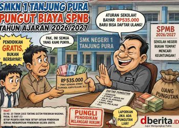 SMKN 1 Tanjung Pura Diduga Pungut Biaya Murid Baru Rp535 Ribu per Siswa