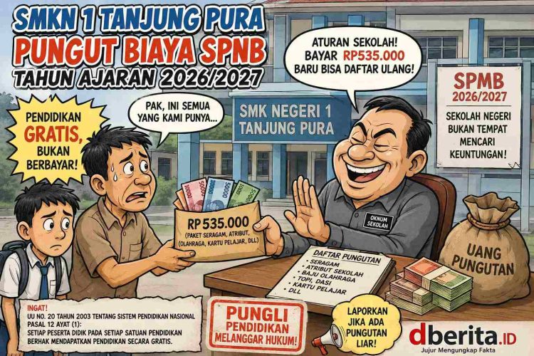 SMKN 1 Tanjung Pura Diduga Pungut Biaya Murid Baru Rp535 Ribu per Siswa