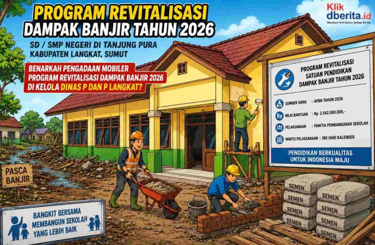 Pengadaan Mobiler Program Revitalisasi Dampak Banjir Diduga Ditangani Pihak Dinas, Benarkah?