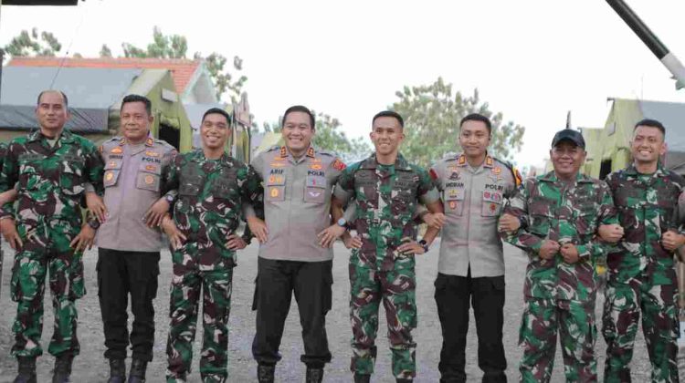 Kapolres Lamongan Perkuat Sinergitas TNI–Polri, Kunjungi Yonif TP 887/KJM dan Tinjau Lokasi TMMD