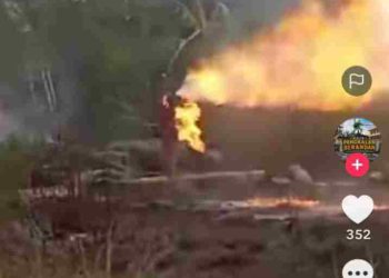 Sumur Tua Gas Peninggalan Belanda di Langkat Dilaporkan Meledak