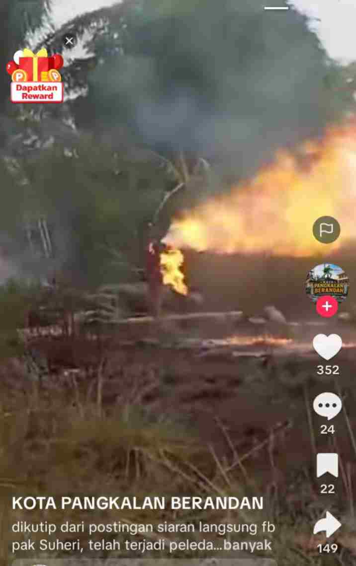 Sumur Tua Gas Peninggalan Belanda di Langkat Dilaporkan Meledak