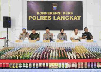 Kapolres Langkat Rilis Pengungkapan Kasus Narkotika, Kriminalitas, dan Kekerasan Seksual terhadap Anak