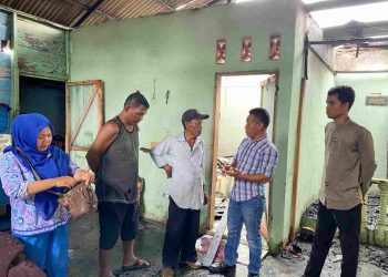 Korsleting Arus Pendek Diduga jadi Penyebab, Dua Unit Rumah Terbakar di Secanggang