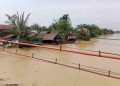 Curah Hujan Tinggi, Sungai Batang Serangan Meluap, Sejumlah Kecamatan di Langkat Dilanda Banjir